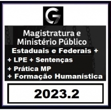 COMBO: Magistratura Ministério Público Estadual + Complementares Estaduais e Federais + LPE + Humanística + Sentenças + Prática MP (G7 2023.2)